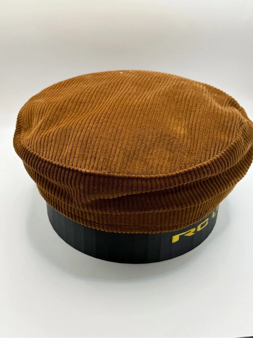 Vintage Corduroy Brown Greek Fisherman Hat XL